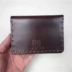 New Style? European and American Vintage Distressed Double Rrl Nostalgic Leather Wallet Made of Top-Grain Cowhide