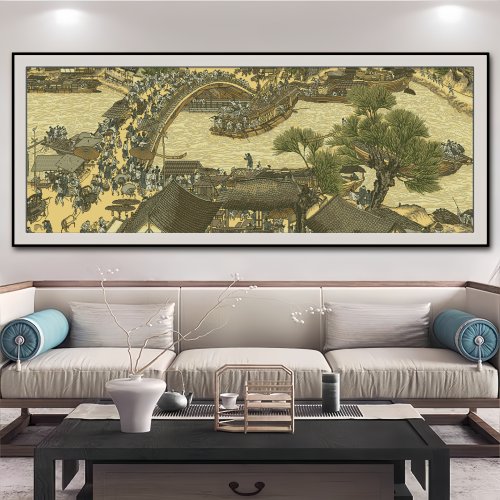 宋版清明上河图2026新款线绣客厅卧室风景高端满绣14色简单新手