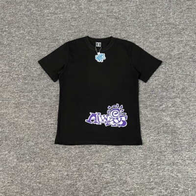 美式潮牌ADWYSD字母印花高街百搭INS太阳卷宽松上衣T恤衫纯棉短袖