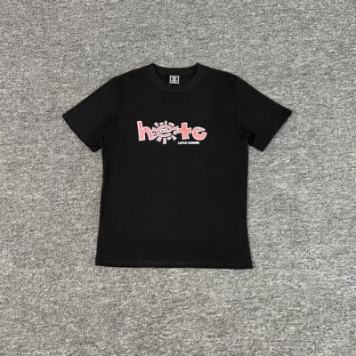 美潮ADWYSD太阳卷字母印花高街百搭INS款男女宽松上衣T恤纯棉短袖