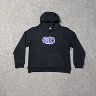 ADWYSD美式潮牌冲浪滑板印花INS高街嘻哈宽松加绒纯棉卫衣连帽衫