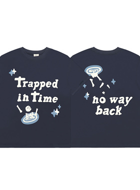 BROKEN PLANET发泡字母印花刺绣美式潮牌嘻哈高街纯棉圆领短袖T恤