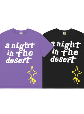 BROKEN PLANET美式潮牌字母嘻哈高街发泡印花休闲纯棉圆领短袖T恤