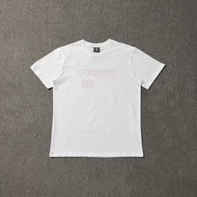 美式ADWYSD太阳卷印花小众INS款潮牌高街宽松男女纯棉短袖T恤上衣