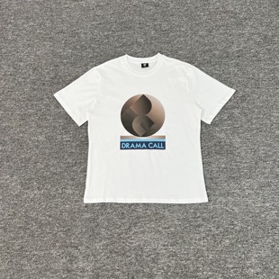 Drama Call欧美明星同款美式字母印花高街宽松圆领纯棉T恤衫短袖