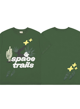 BROKEN PLANET美式潮牌发泡字母印花嘻哈高街休闲纯棉圆领短袖T恤