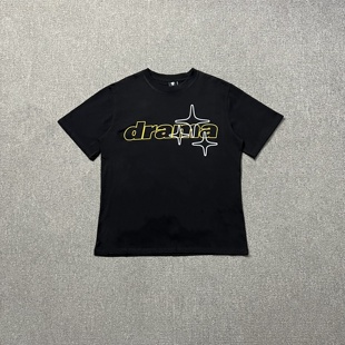 美式ins潮牌Drama Call星星字母印花纯棉短袖高街嘻哈男女上衣T恤