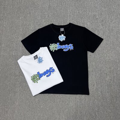 美式ADWYSD潮牌太阳卷印花纯棉短袖小众INS款高街情侣宽松上衣T恤