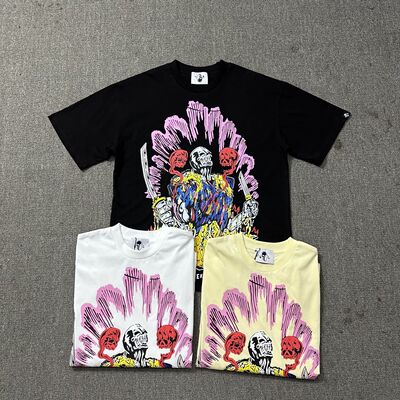 WARREN LOTAS骷髅国王印花潮牌嘻哈高街夏T恤衫宽松纯棉圆领短袖