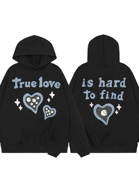 BROKEN PLANET发泡字母印花美式潮牌嘻哈高街纯棉连帽衫加绒卫衣