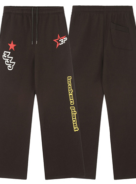 BROKEN PLANET发泡字母印花直筒长裤小众美式潮牌嘻哈高街休闲裤