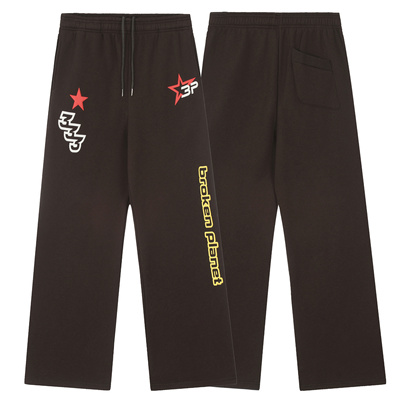 BROKEN PLANET发泡字母印花直筒长裤小众美式潮牌嘻哈高街休闲裤