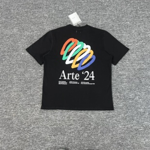 纯棉短袖 高街百搭休闲宽松情侣T恤衫 上衣 潮牌INS明星同款 Arte美式