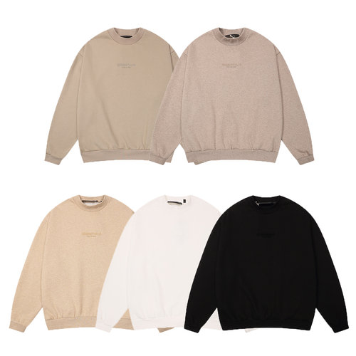 FOG ESSENTIALS美式潮牌拉丝字母FEAR OF GOD男宽松纯棉加绒卫衣