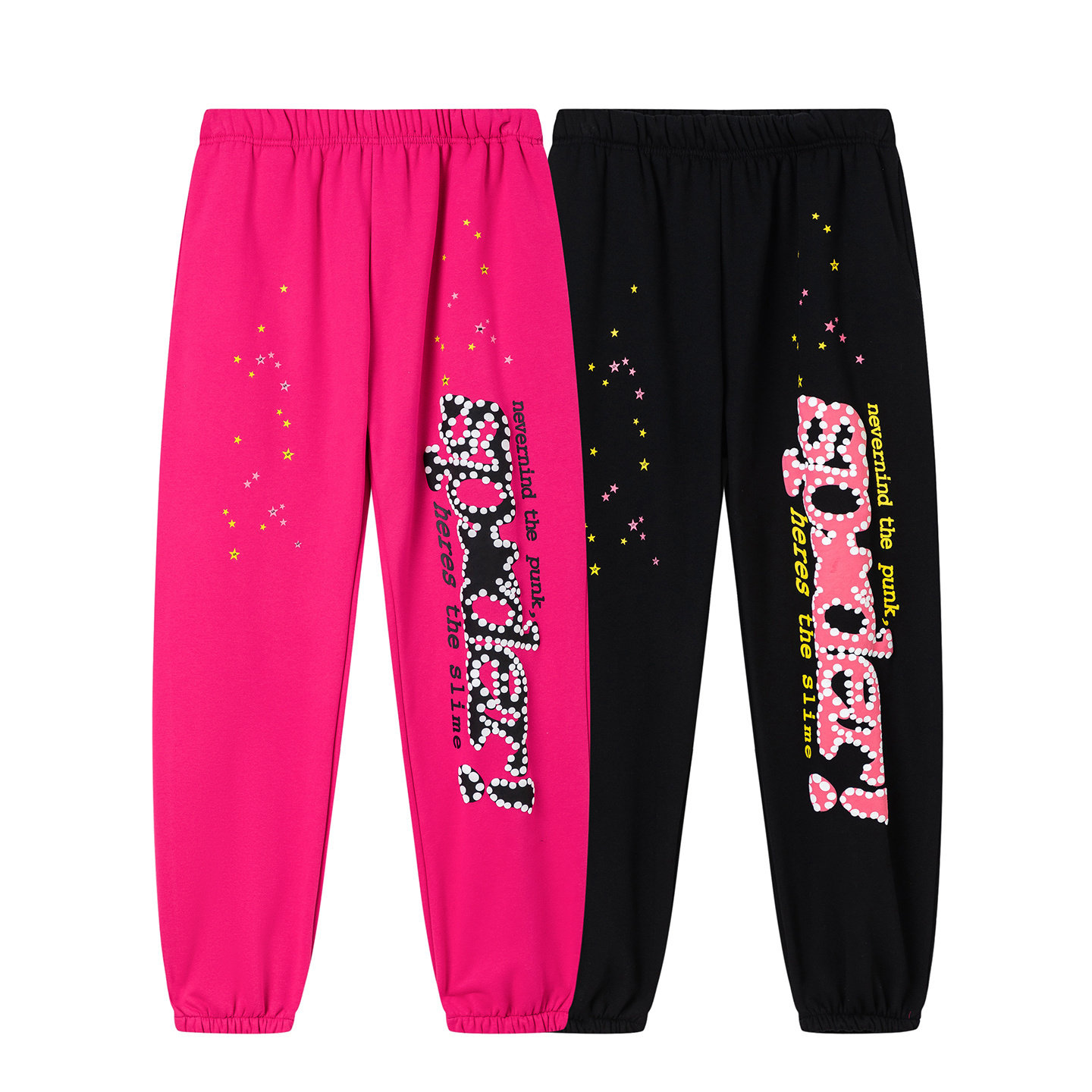 Sp5der美式潮牌字母ins嘻哈歌手同款长裤秋冬纯棉男束脚加绒卫裤