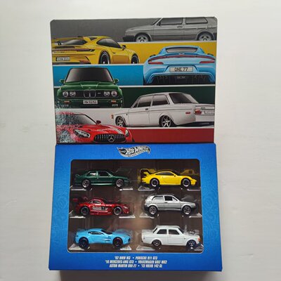 风火轮Hotwheels银标六件套金小车JBL25欧洲豪车传奇之旅玩具