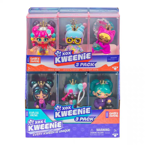 XOX KWEENIE神秘幽灵之夜公仔手办三只装收藏摆件女孩收藏玩具