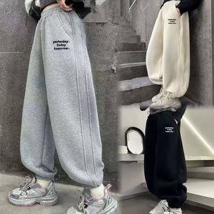 女童运动裤春装儿童外穿休闲长裤2025新款韩版宽松卫裤