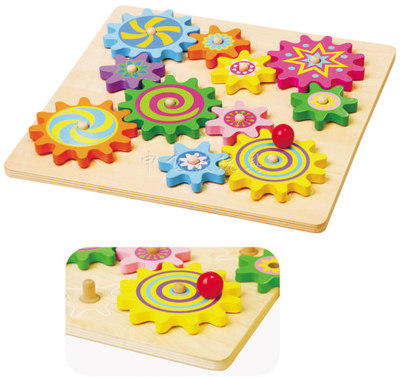 幼儿园齿轮转盘游戏形状认知迷宫