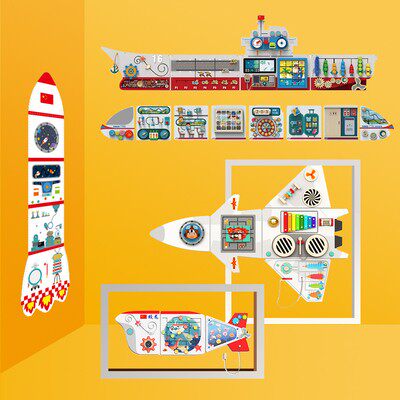 幼儿园早教走廊玩具墙壁游戏益智