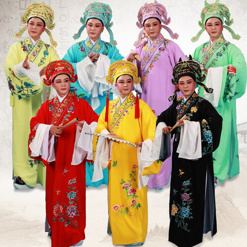 戏曲小生服装 h古装四大才子 唐伯虎梁山伯戏服 秀才 书生演出服