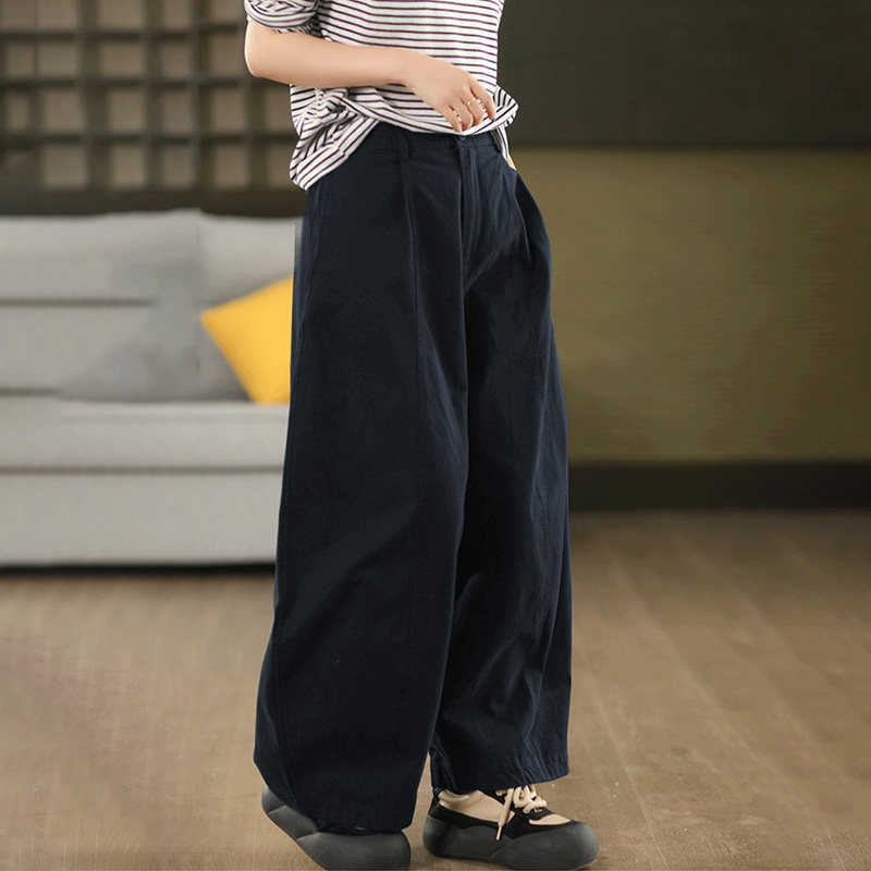 2026春季新款宽松大码胖mm复古挺括休闲裤女高腰显瘦女文艺阔腿裤,女装/女士精品,休闲裤,淘宝优惠券,粉丝福利购,淘宝优惠卷