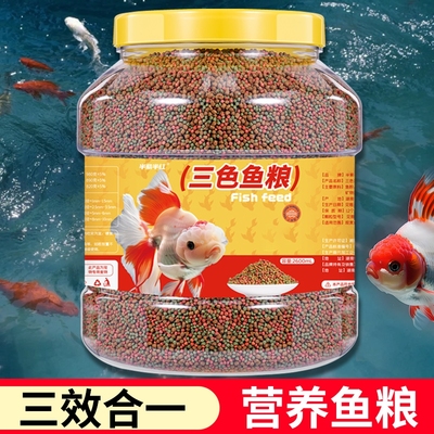 小金鱼饲料乌龟通用高蛋白鱼缸鱼食料锦鲤鱼三色合一锦鲤通用鱼粮