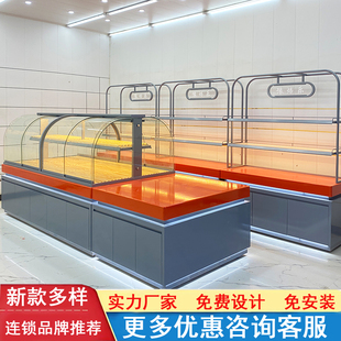 面包柜面包展示柜蛋糕店中岛柜边柜烘焙糕点柜炒货柜大型工厂定制
