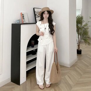 加里布 通勤舒适干练时髦梭织上下套长裤 IEF 爱依服2026年夏季