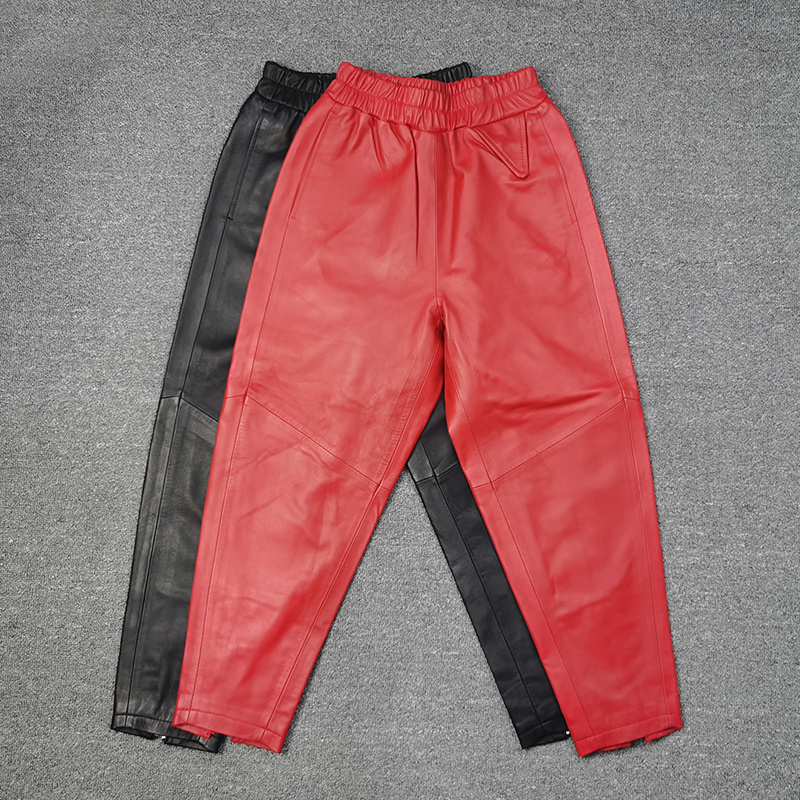 显瘦哈伦裤松紧腰9分裤