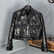 外套 真皮水晶油蜡皮皮衣女翻领机车夹克短款 2026春季 新款