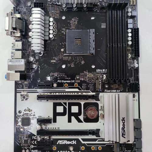 议价华擎AB350 PRO4 AM4主板！带档板！共1片！ 实物（维修）