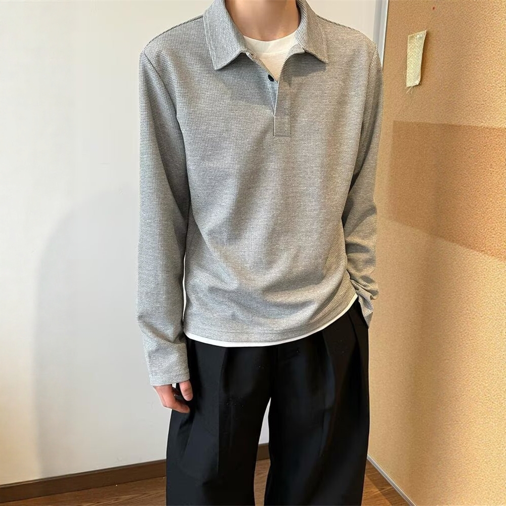 假两件polo衫长袖t恤男款春秋