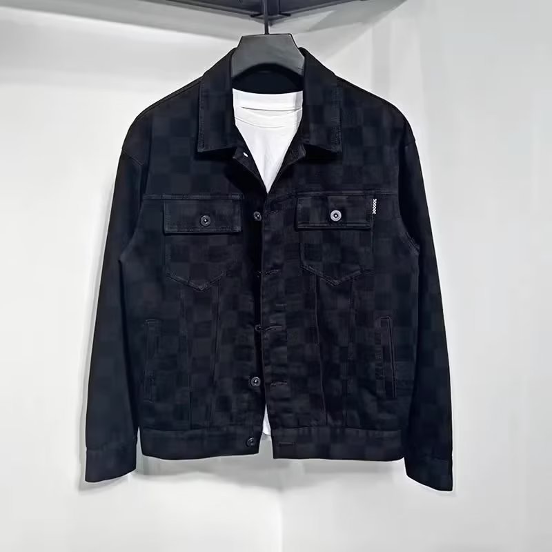 欧美高街牛仔外套男生秋季款潮牌