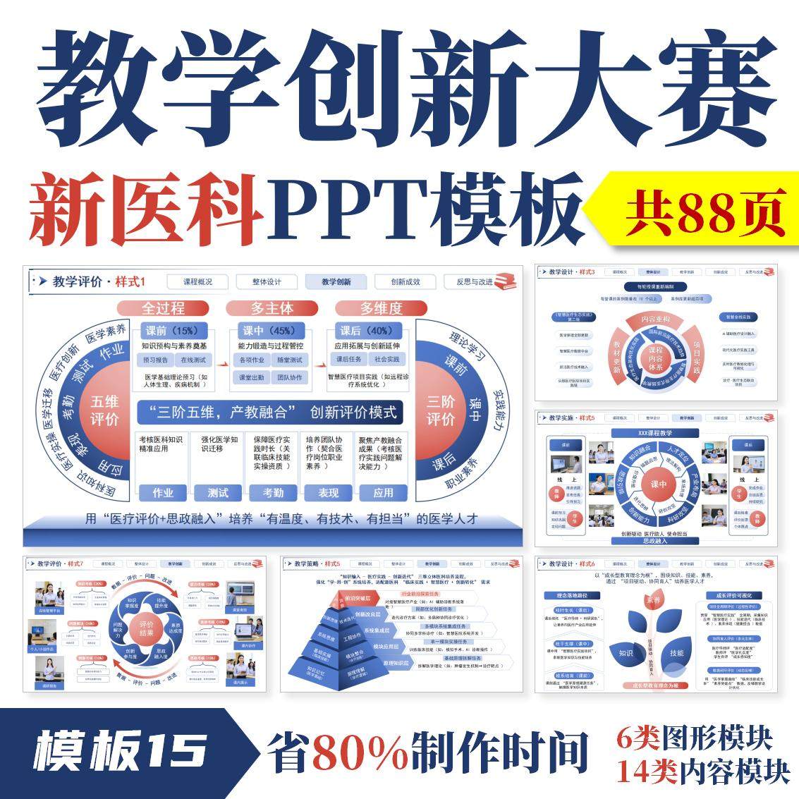 全国高校教师教学创新大赛PPT◆模板15◆教创赛实施报告成果比赛,商务/设计服务,设计素材/源文件,淘宝优惠券,粉丝福利购,淘宝优惠卷