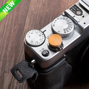 富士相机快门按钮按键帽XE4 X100V XT4 X-T30 2代 徕卡 黄铜 木质