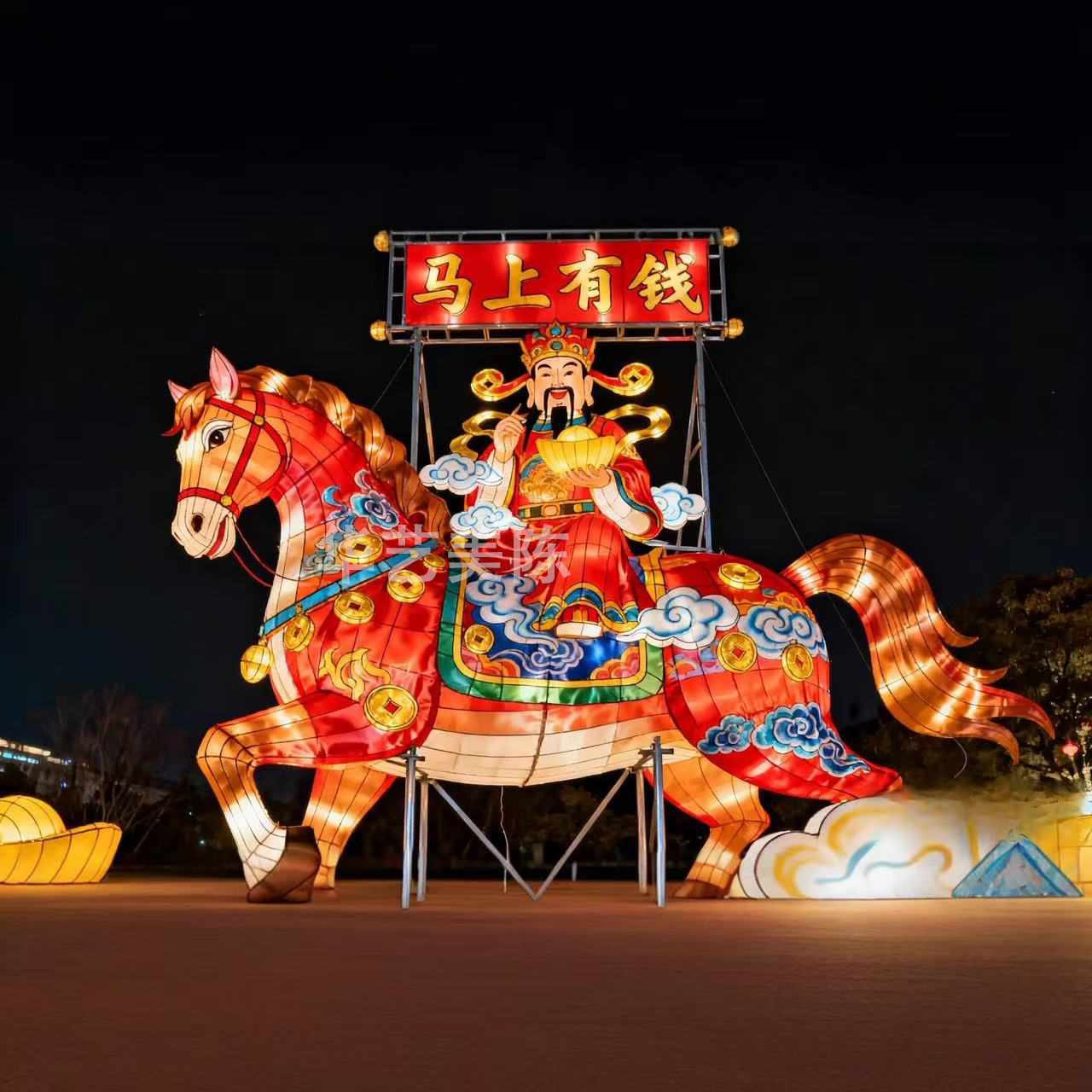 马年马上发财大型花灯灯组定制
