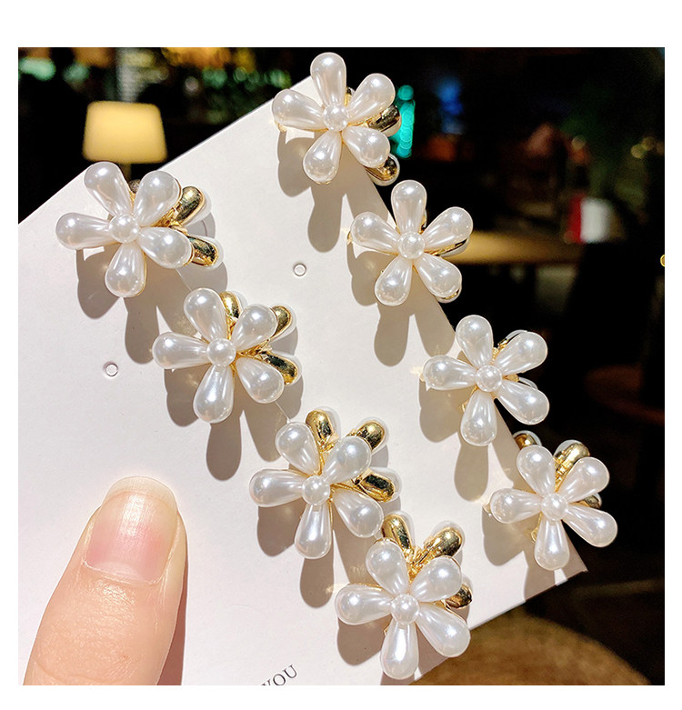 萌萌儿童发饰  网红简约风气质珍珠小抓夹儿童发夹韩版珍珠夹子