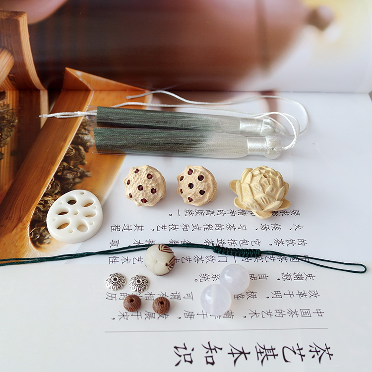 料魔道祖魏无羡周陈情令同款莲藕吊坠di莲花坞玉坠藕片流苏y(非品牌)