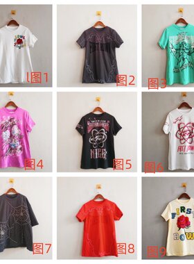 外贸新款夏季女装 韩版休闲多款印花潮流水洗圆领修身女生T恤 A18