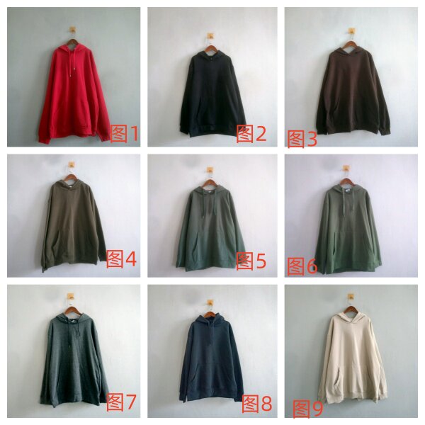 外贸新款春秋男装欧美休闲拉绒多款连帽宽松卫衣 男生简约卫衣A38