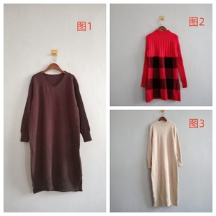 时尚 韩版 多款 套头修身 女中长针织连衣裙S13 外贸春秋新款 长袖 女装