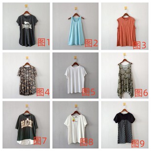 日韩休闲多色多款 女装 印花体恤 女生百搭短袖 外贸新品 T恤 夏季