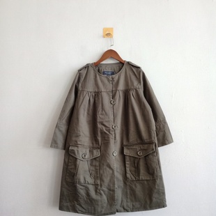 军绿色单排扣外套 日韩休闲多款 女生简约外套A63 女装 外贸春秋新款