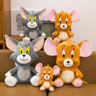 猫和老鼠公仔毛绒玩具汤姆猫杰瑞鼠可爱玩偶抱枕儿童生日礼物男孩