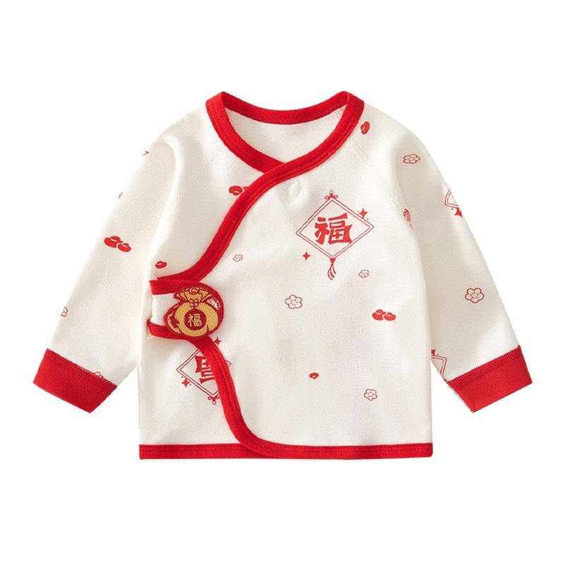 0-3月婴儿红色和尚服半背衣初生满月宝宝纯棉无骨上衣新生儿上衣,童装/婴儿装/亲子装,保暖上装,淘宝优惠券,粉丝福利购,淘宝优惠卷