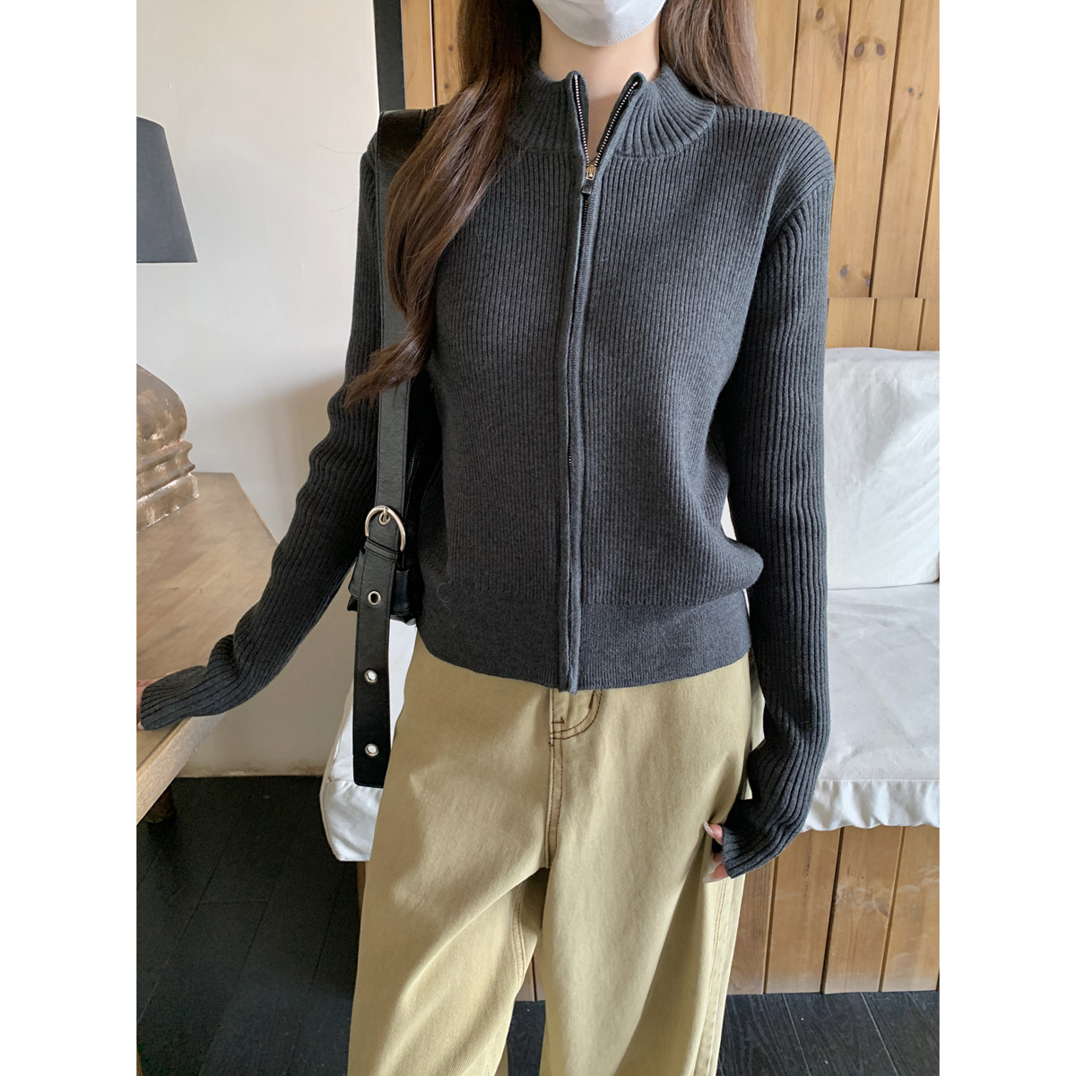 秋冬坑条拉链立领修身辣妈外出哺乳毛衣针织开衫产后喂奶打底上衣,孕妇装/孕产妇用品/营养,家居服上装,淘宝优惠券,粉丝福利购,淘宝优惠卷