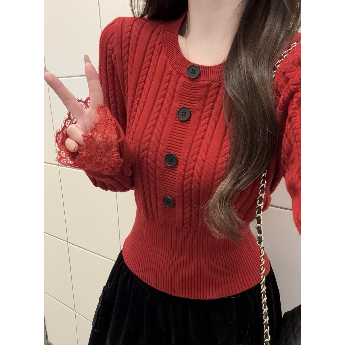 秋冬麻花圆领红色辣妈外出哺乳针织衫修身显瘦打底衫产后喂奶毛衣,孕妇装/孕产妇用品/营养,家居服上装,淘宝优惠券,粉丝福利购,淘宝优惠卷