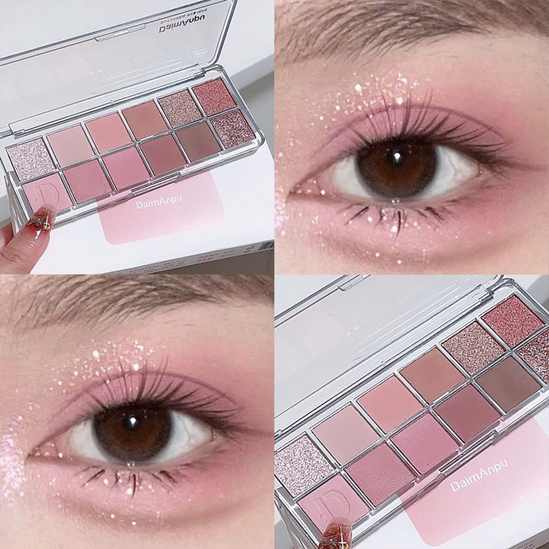 DaimAnpu星沙十二色眼影盘细腻不易飞粉学生美妆哑光眼影跨境彩妆,彩妆/香水/美妆工具,眼影,淘宝优惠券,粉丝福利购,淘宝优惠卷