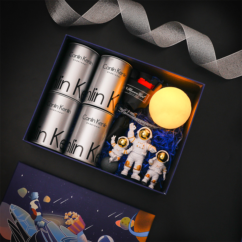 CK&LJRLTHO男士内裤男平角裤纯棉520情人节宇航员礼盒送男友老公